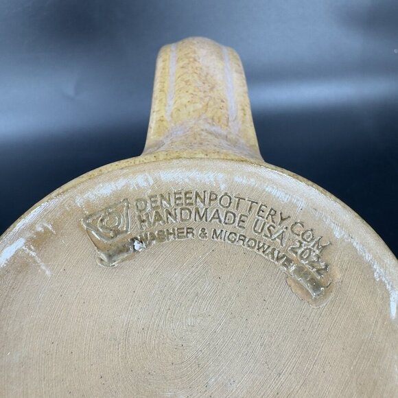 Deneen Pottery Hand Made Coffee Mug Cup Brown Glaze Egg Harbor Illinois IL - Picture 3 of 13
